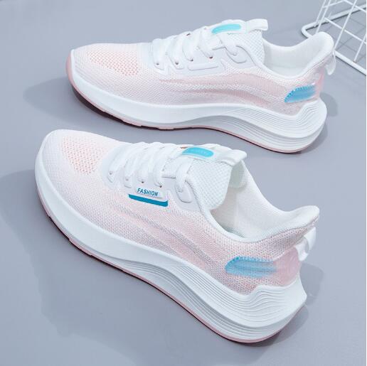 Летающие плетеные спортивные туфли женские летние новые кроссовки для бега модные повседневные кроссовки D351