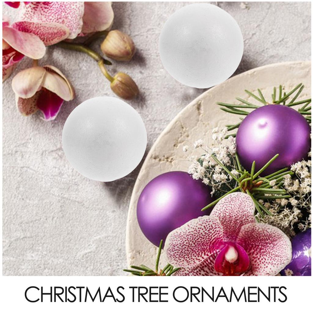 25Pcs 7Cm White Solid Round Polystyrene Balls Craft Spheres for DIY Painting Cutting Gluing Sanding Wedding Christmas Party