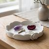 3D Printed Minimalist Flower Key Dish Plastic Rose Trinket Tray  Bedroom