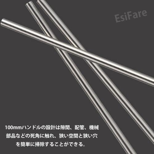 EsiFare Stainless Steel Pen-Shaped Wire Brushes, 10 Pieces, for Rust Removal, Brush-Shaped Brushes, Extension Stainless Steel Brushes, Rust and Paint