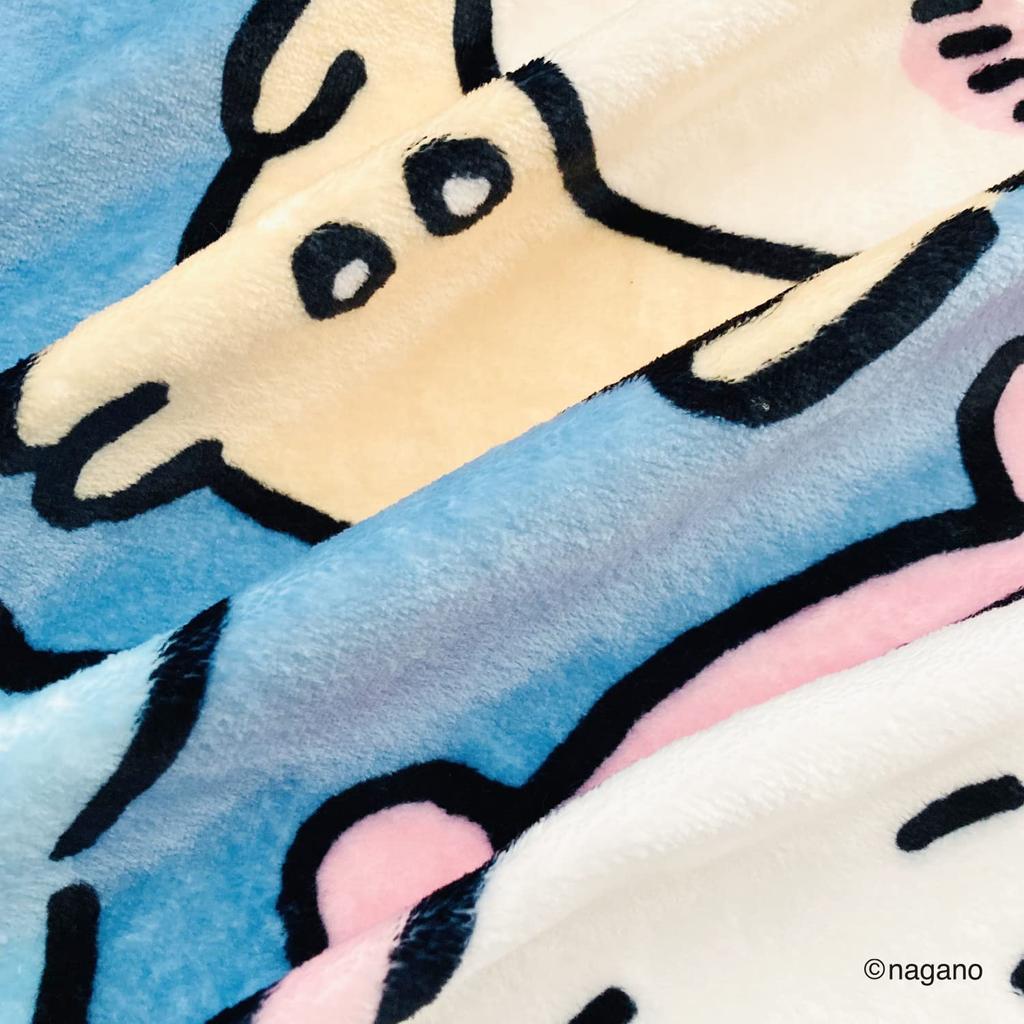 MORIPiLO Morishita Плед Chikawa Hachiware Кролик Синий 70x100 см Полуодеяло Что-то Маленькое и Милое Персонаж Товары 4620772