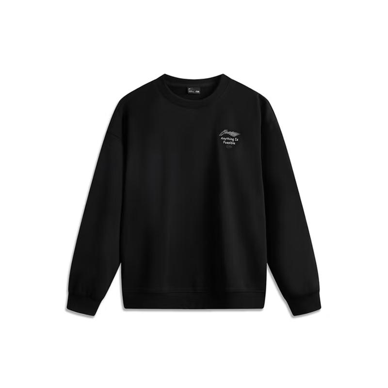 Li Ning Sweatshirts Unisex Crew Neck Moderate Regular AWDVK41-1