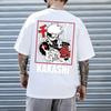 Naruto Kakashi Senkaku Raicut Pattern Tshirt for Men with Anime Printed Short Sleeve High Quality Trendy Fashion Cotton Top