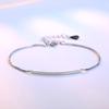 Bracelet Accessory Horizontal Tube Elbow Box Chain Bracelet Women's Simple All-Match Silver Accessories Silver-Plated Bracelet