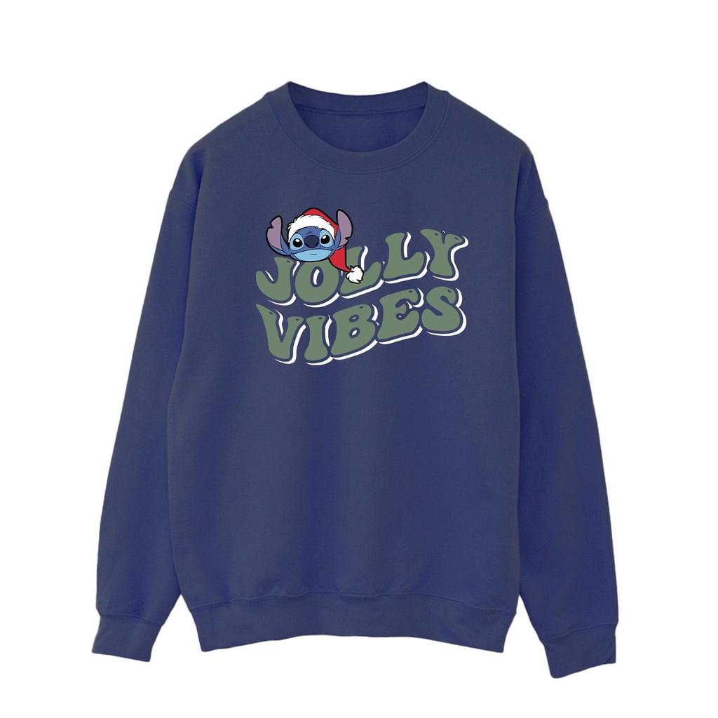 Disney Mens Lilo & Stitch Jolly Chilling Vibes Sweatshirt