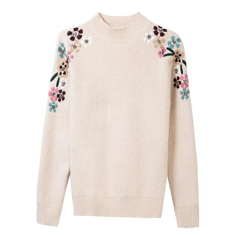 Пуловер с высоким воротником, осень/зима, кашемировый свитер, женский однотонный повседневный свободный пуловер с длинными рукавами, женский низ