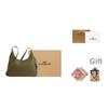 Coach Ella 36 Logo Zip Closure Leather Crossbody Shoulder Bag Large Women bags Olive-Green CCE47-QBOLV