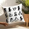 Linen Cushion Covers For Decorative Sofa Home Pillows Case Car Chair Pillows Cases Fantasy black and white animal patterns