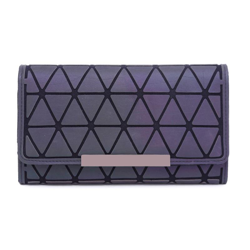 Women Wallet Clutch Female Long Noctilucent Purse Geometric Zipper Glowing Phone Wallet Ladies Fashion Luminous Clutch