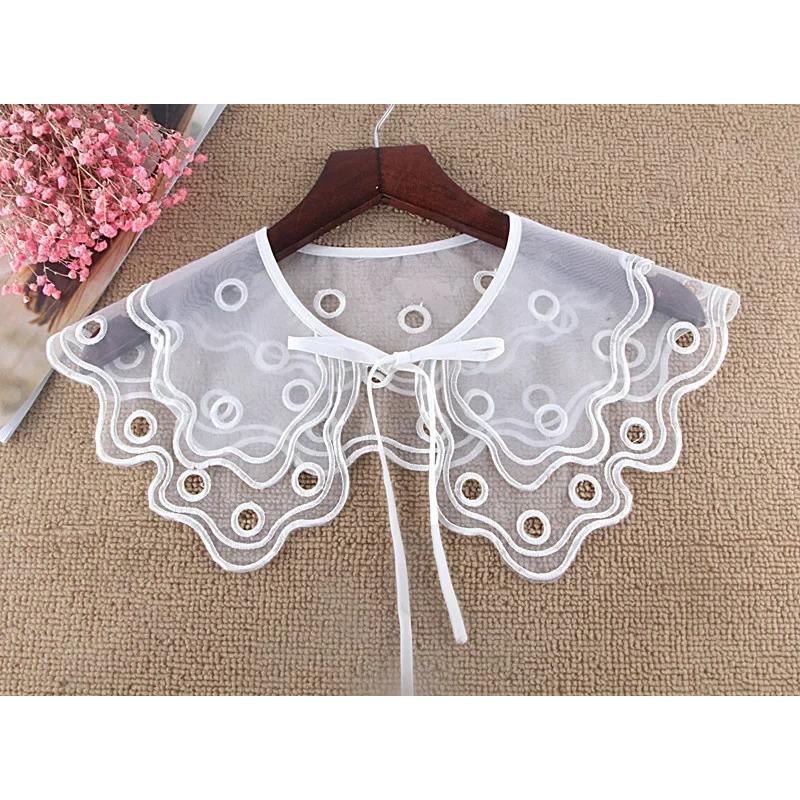 Women Fake Collar Detachable Shirt Lapel Necklace Ladies False Collar Blouse Top Faux Col Half-Shirt Clothes Accessories