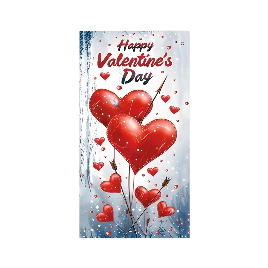Valentine's Day Door Curtain Decoration Party Atmosphere Love Hanging Flag Decoration Door Frame Door Cover