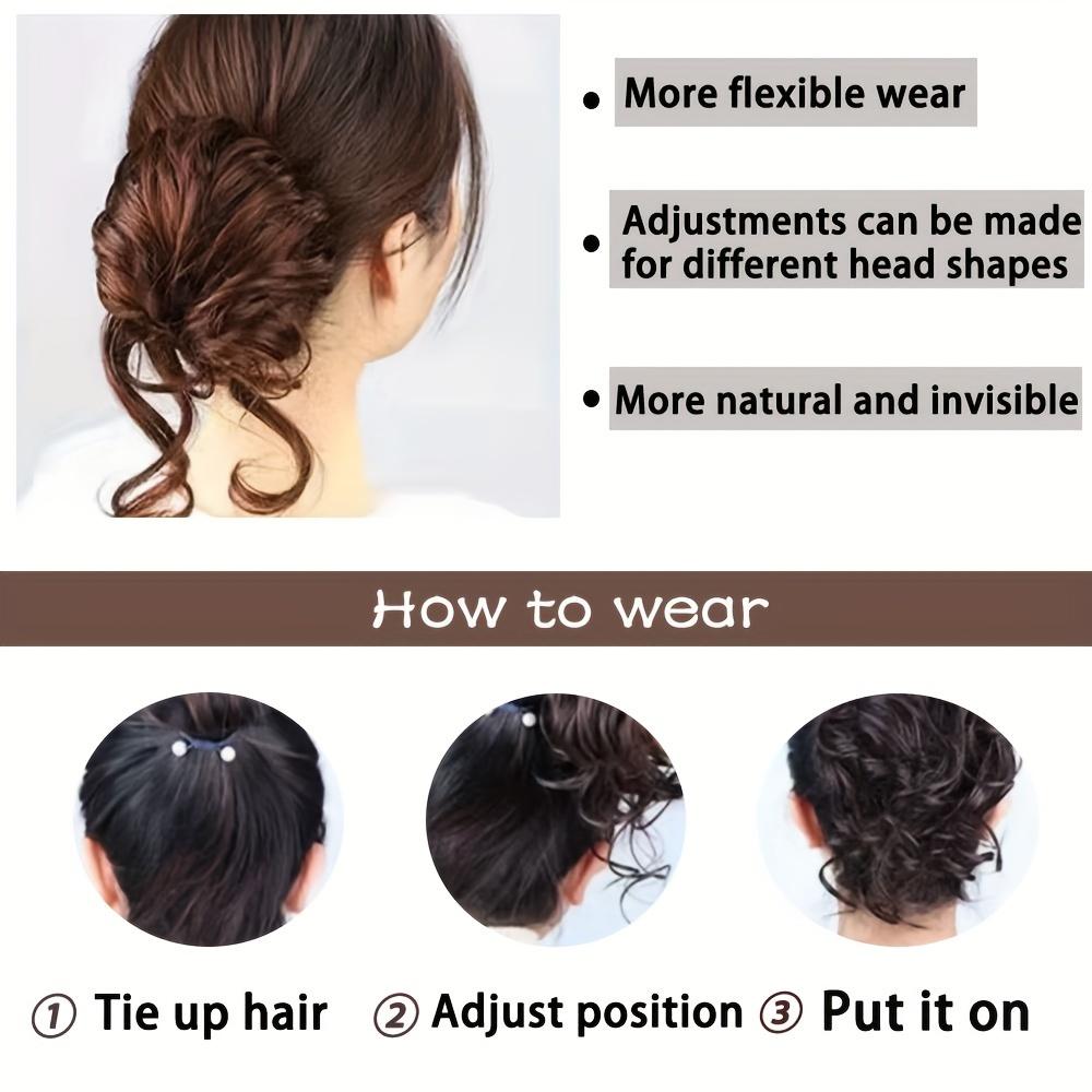 MERISIHAIR Синтетические растрепанные волосы, пучок, взлохмаченный зажим для парика, резинки для волос, наращивание, вьющиеся волнистые хвостики, заколки для волос, зажим для волос для женщин
