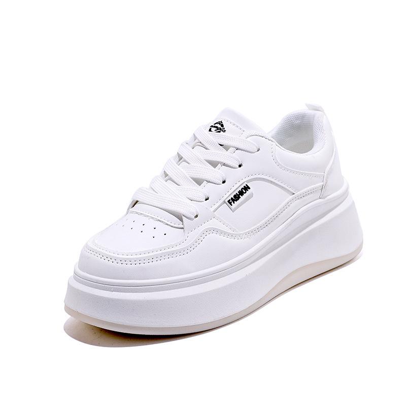 Весна 2025 новые маленькие белые туфли женские популярные туфли на толстой подошве модные повседневные женские туфли высокого класса XM-SHA19