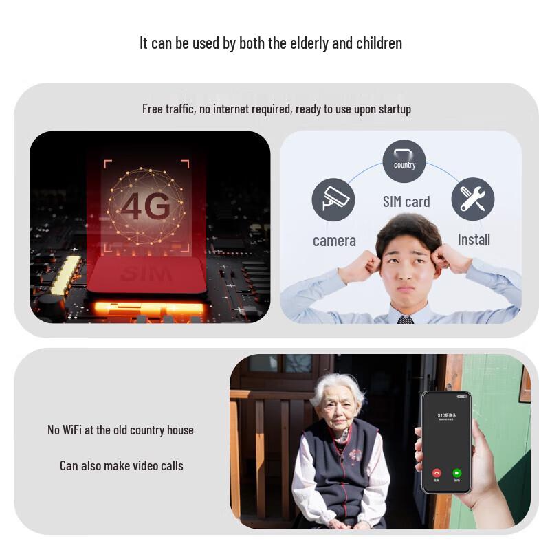 EZVIZ S10 4G Video Call Home Security Camera (CN version)