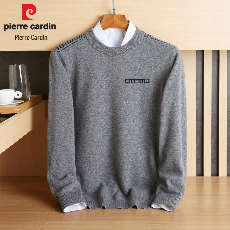 Pierre Cardin Мужской джемпер с круглым вырезом, жаккардовый, 100% шерсть