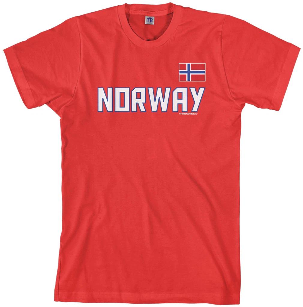 Threadrock Men's Norway National Team T shirt Norwegian Pride