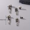 Модные серьги-подвески с черепом в готическом стиле панк-стиль из цинкового сплава, креативные женские серьги