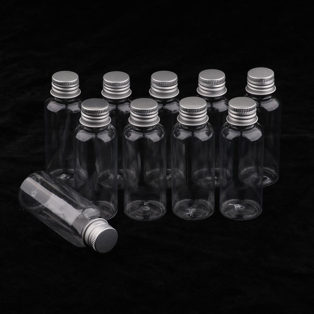 10x 50ml Liquid Sampling Bottle Essential Oils Lotion Cream Storage Vials