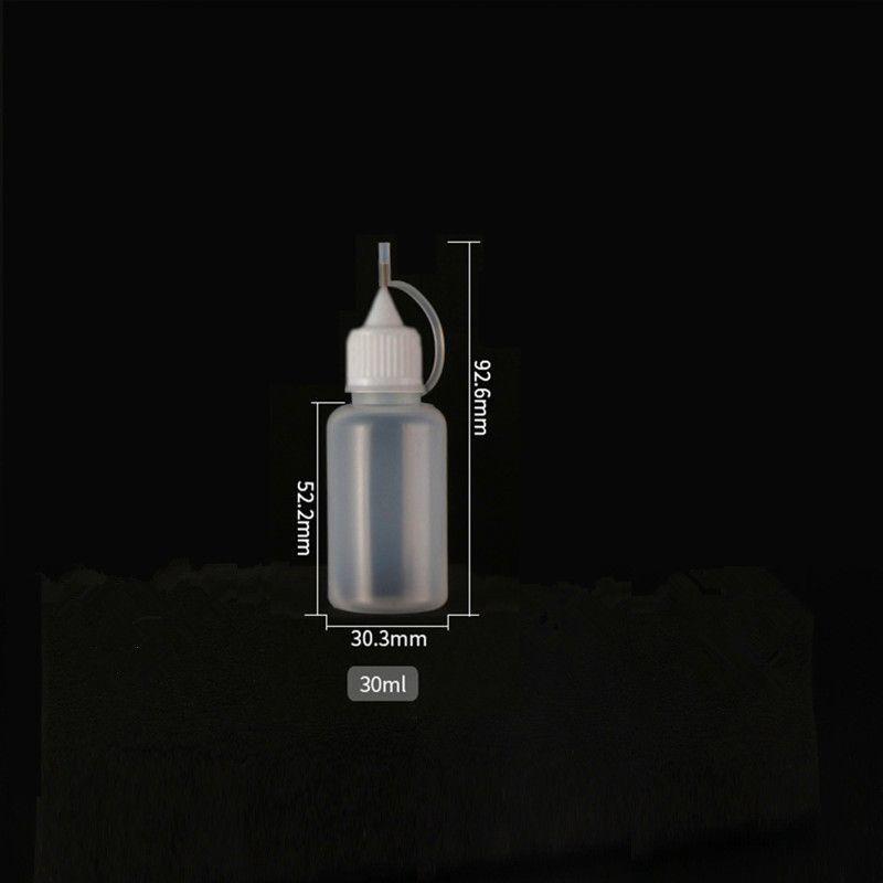 2/5Pcs 5Ml 10Ml 20Ml 30Ml 50Ml 60Ml 100Ml Pe Plastic Squeezable Tip Applicator Bottle Refillable Dropper With Needle Tip Caps