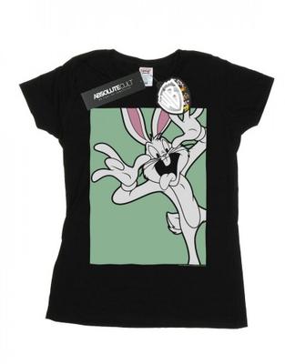 Женская/женская хлопковая футболка с забавным лицом Bugs Bunny