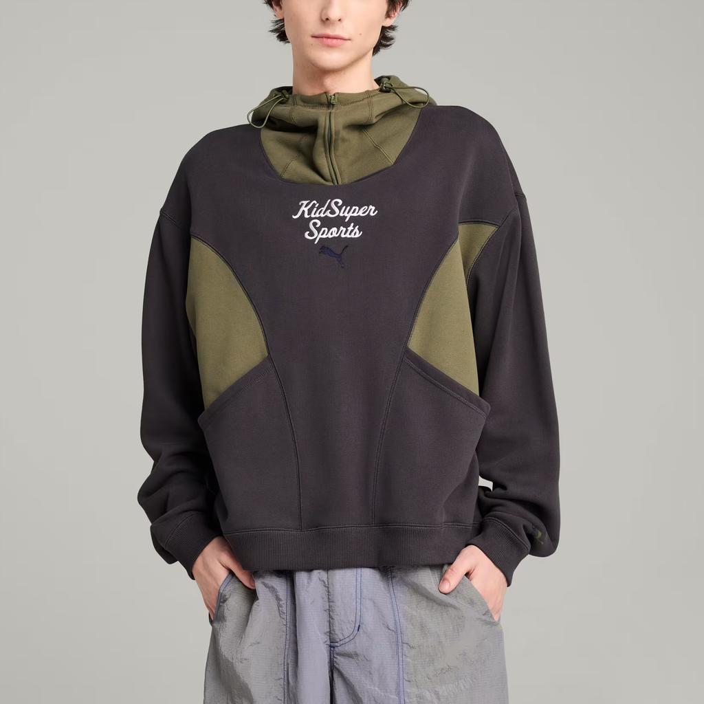 Puma X KidSuper Collaboration Fashionable Simple Loose Versatile Hoodie Men hoodies Black 630932-78