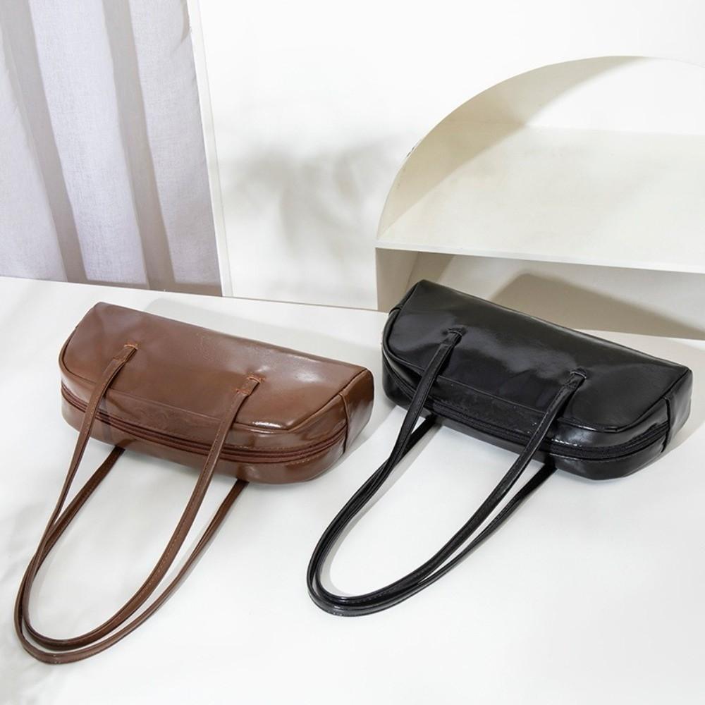 Zipper Closure French Stick Bag Large-Capacity Single-Shoulder Bag Boston Underarm Bag Summer