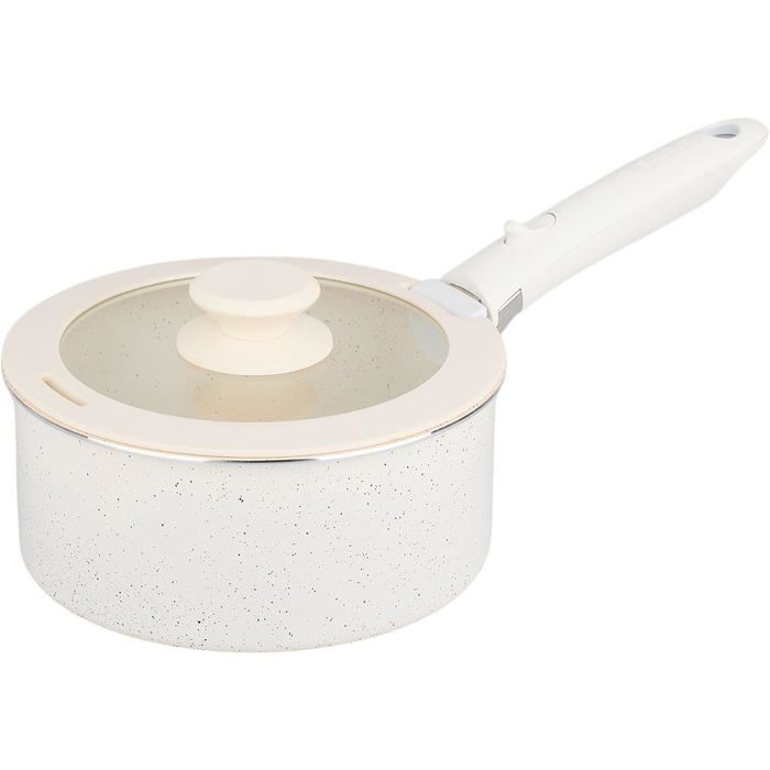 Batterie de cuisine AOLIFY-716977 10 pièces à revêtement céramique sans PFAS, manches amovibles, compatible induction