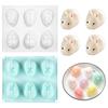 Пасхальная форма Силиконовая форма Кролик Кролик Форма для торта Шоколадный десерт Форма для выпечки 3D Форма для украшения торта DIY Домашняя кухонная утварь