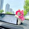 Navigation Monitor Doll Figure Vehicle Decoration Cute Pink Rabbit,Korean Car Acc