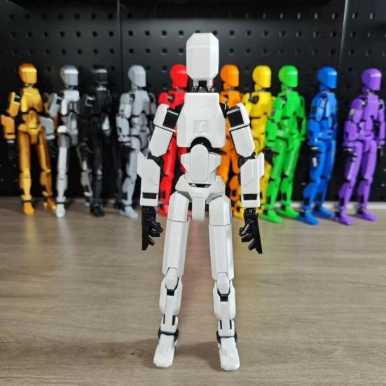 3D Printed Multi-jointed Robot Action Figure with Weapon Robot Model Movable Joint Figurine Desktop Decoration Ornament