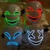 Creative Led Halloween Clown Glow Mask White Green Blue Red Crying Smile Clown