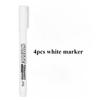 4 шт. белые маркеры — быстросохнущие водостойкие ручки для рисования для ткани, дерева, кожи — идеально подходят для школьных принадлежностей и канцелярских принадлежностей Kawaii
