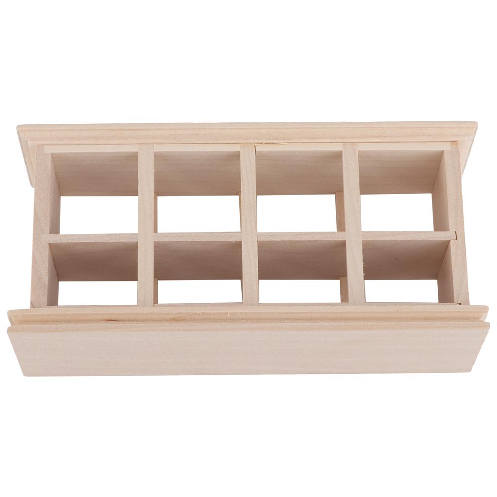 1 12 Scale Miniature Food Cake Display Doll Bakery Cabinet Wooden Display Bakery Cake Cabinet