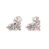 [New] PT900 Diamond Heart Earrings 0.1ct, 0.1ct[i2-3]