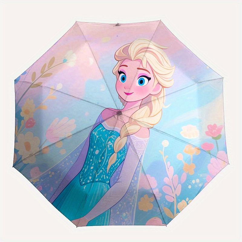 Elsa, Frozen Automatic Opening and Closing Umbrella, Compact Travel Umbrella, Lightweight and Portable, Suitable for Beach Commuting Busines