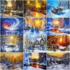 DIY 5D Diamond Painting House Diamond Embroidery Winter Snow Scenery Full Round Mosaic Resin Landscape Cross Stitch Kits