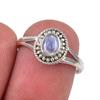 Natural Rainbow Moonstone Gemstone Handmade 925 Sterling Silver Ring Size 7 Q6G15