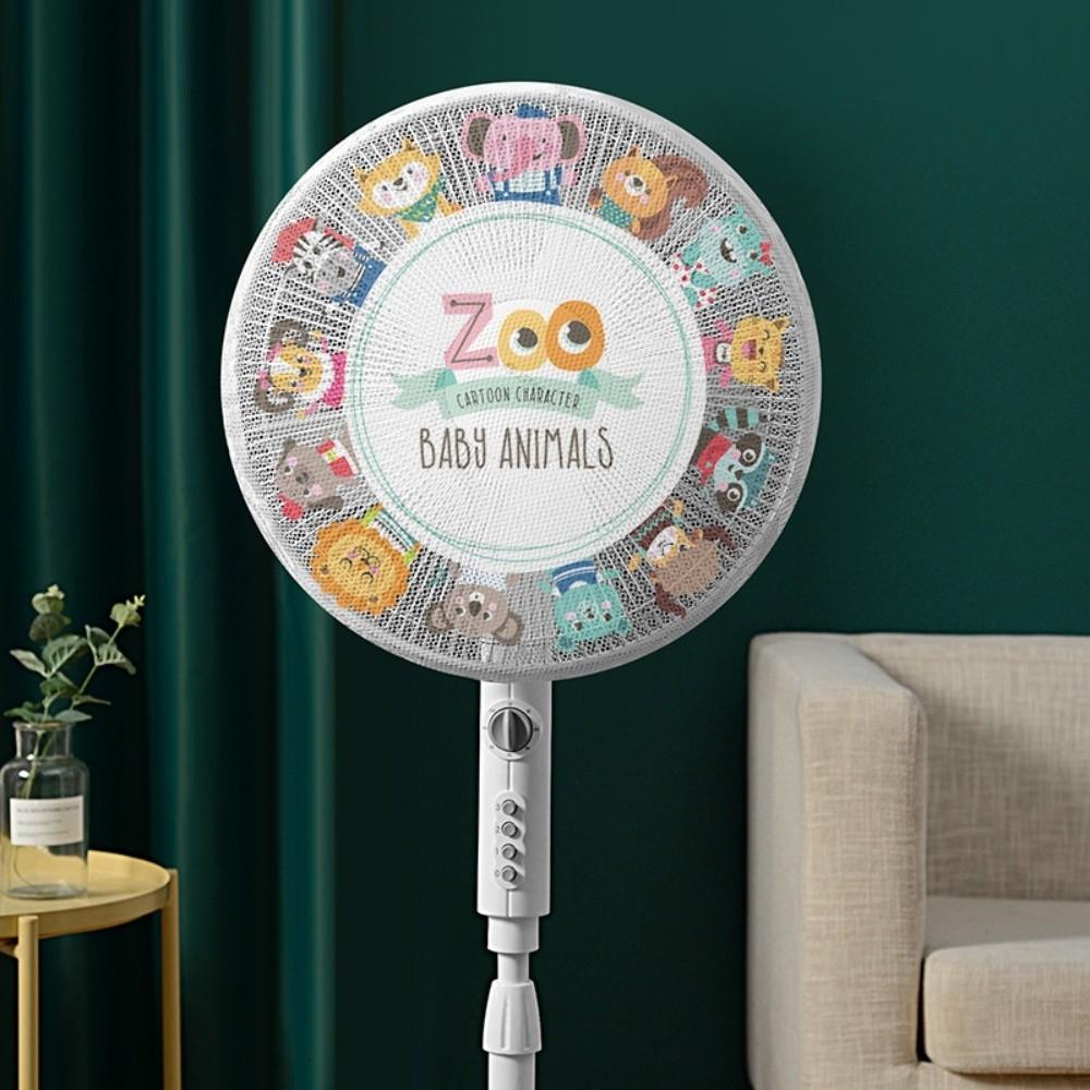 Drawstring Electric Fan Cover Cartoon Mesh Fan Cover Cute Fan Safety Protective Mesh Summer