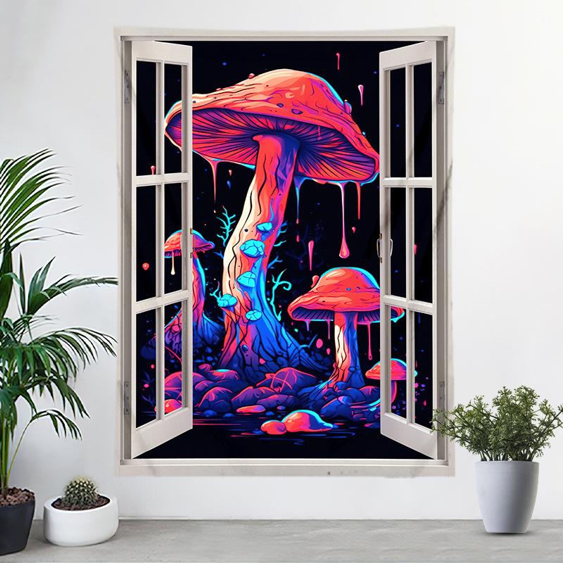 Ткань для подвешивания на окна Пейзаж Цифровая печать Гобелен Украшение спальни Ткань Фотофон Ткань Стена спальни Ткань