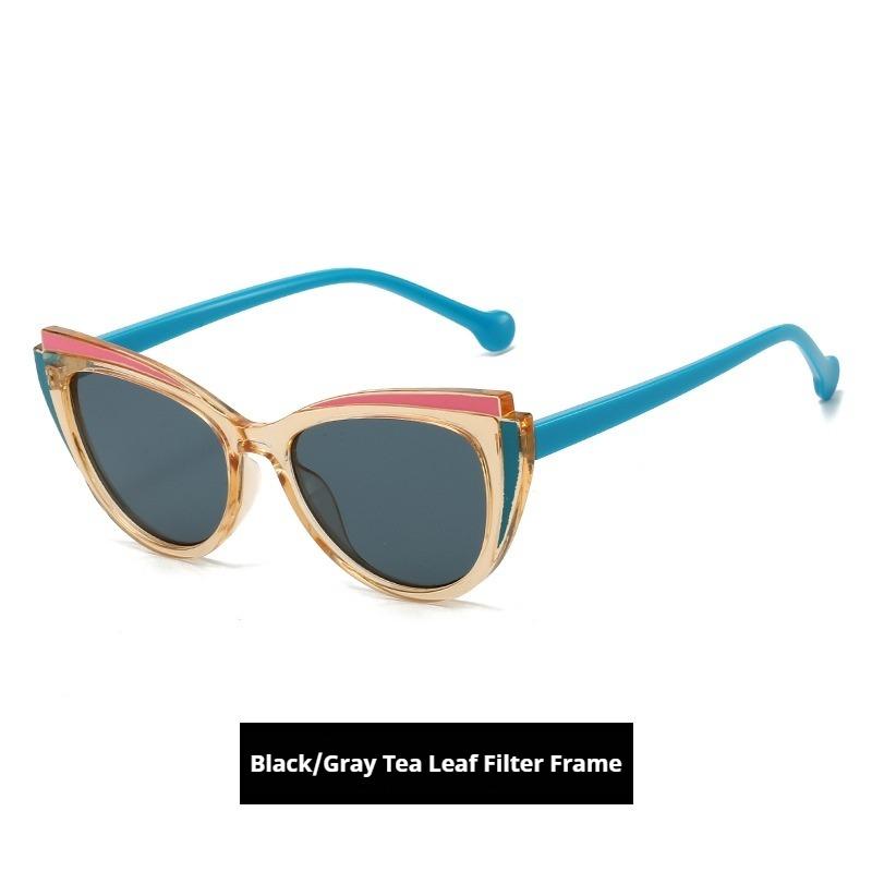Fashionable Women's Cat-eye Anti-blue Light European and American Light Luxury Non-prescription Glasses Frames