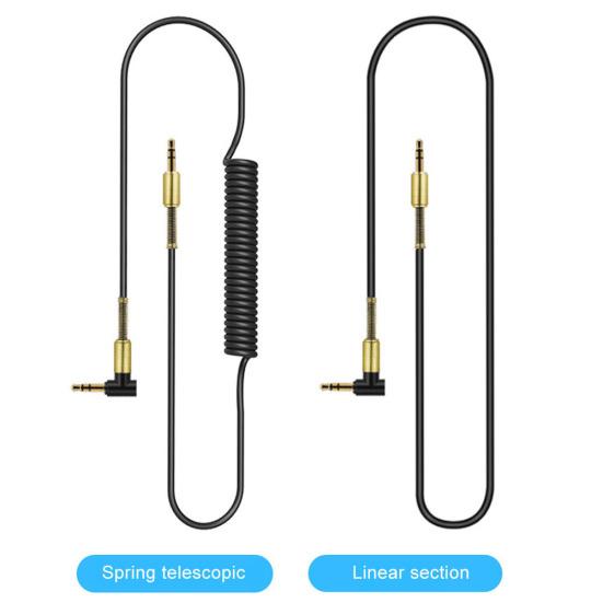 3,5 мм штекер AUX, прямой пружинный кабель, аудиоадаптер для автомобильного телефона с динамиком