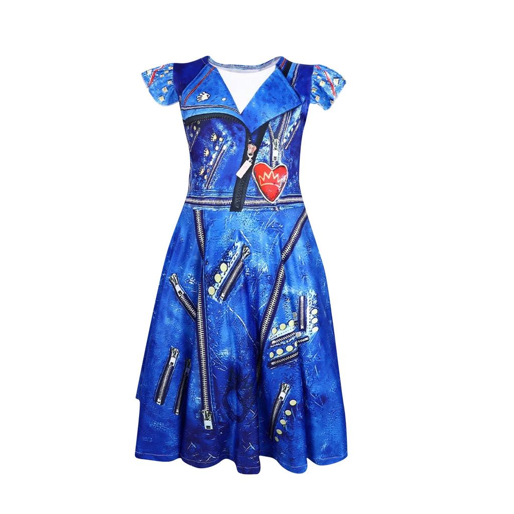 Детское платье принцессы в стиле аниме с принтом на Хэллоуин