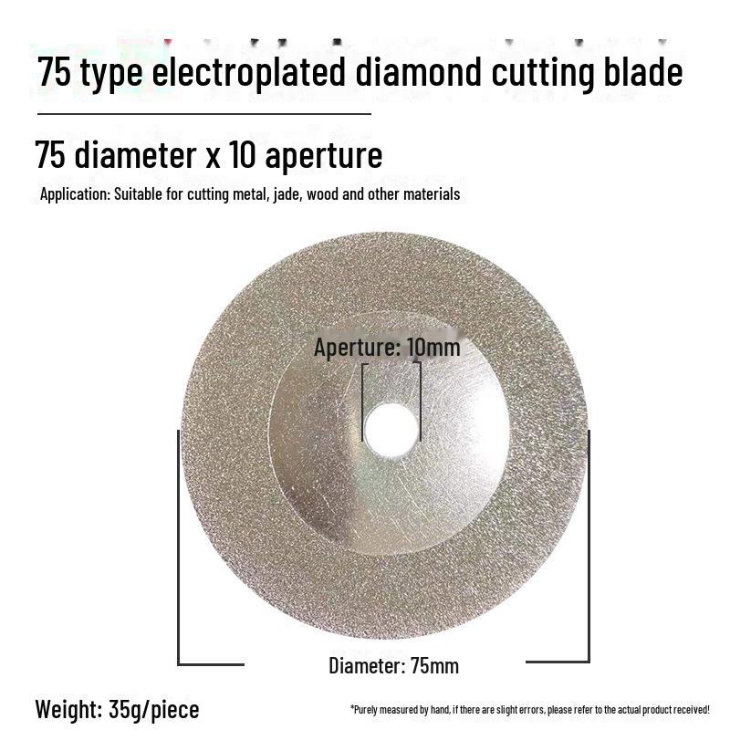 3" Mini Angle Grinder 8-Piece Set: 75x1.2x10mm Brazing Cutting & Grinding Blades