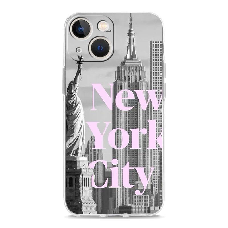 Чехол для телефона iPhone 17 Air Cases iPhone 16 15 12 13 14 Pro Max SE 7 8 Plus iPhone11 Cover Пейзаж побережья Нью-Йорка