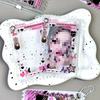 1Pc Korean Y2K Sweet Cool Girl PVC Card Zipper Pouch Kpop 3-inch Photocard Holder Cute Card Display Pendant for Handbag Backpack