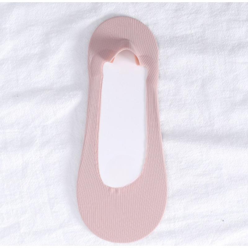 Women's New Summer Shallow Mouth Invisible Silicone Non Slip with Invisible Ice Silk Boat Socks
