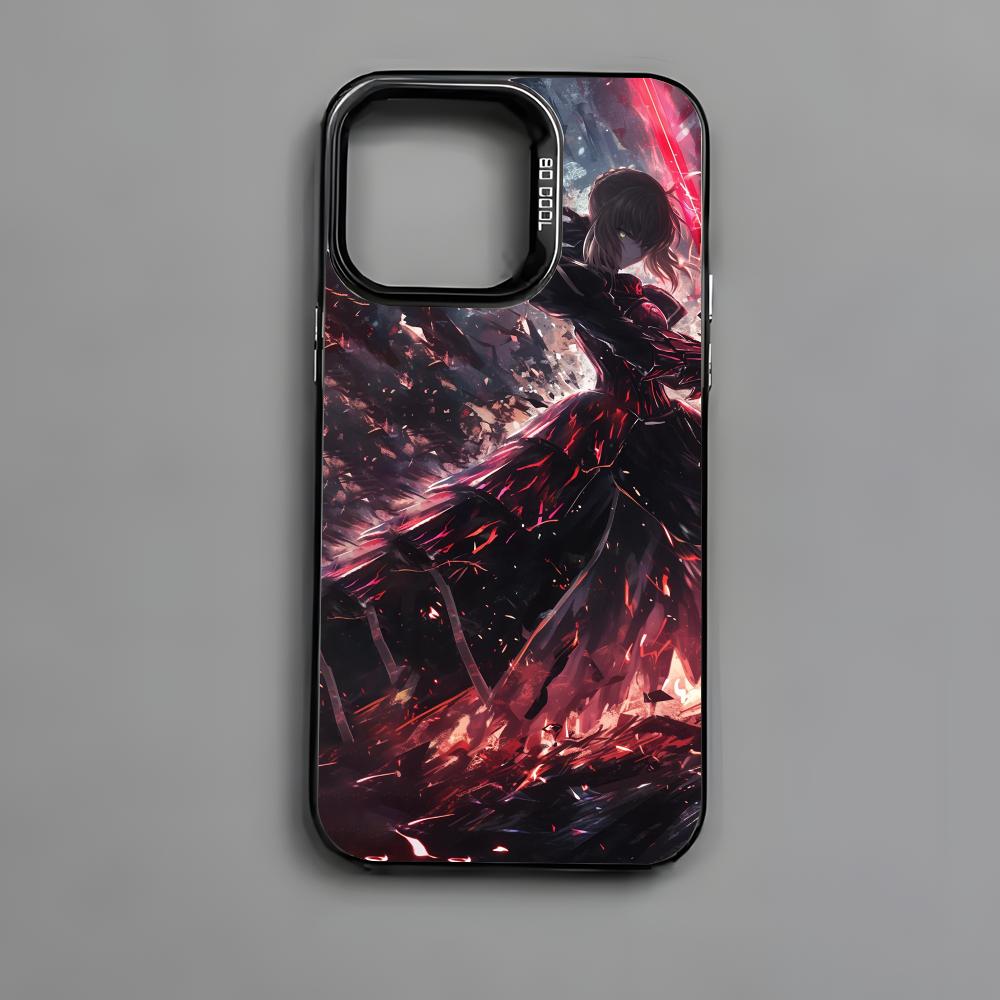 Чехол для телефона Fate Zero Stay Night S-Saber для iPhone 16 15 14 13 12 11 Pro Max Черный Матовый Разноцветный Лазерный Металлик Аврора