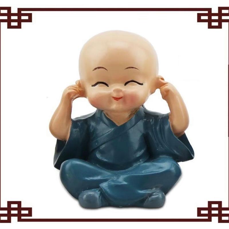 4 шт. 1 комплекта статуэток младенца Будды, кунг-фу, монаха, статуэтки, автомобильные аксессуары