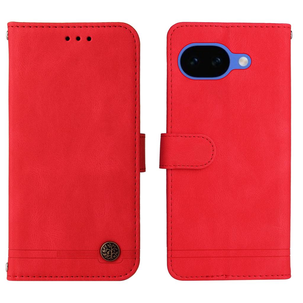 For Google Pixel 10a Leather Wallet Cases Skin Touch Phone Cover Stand with Strap