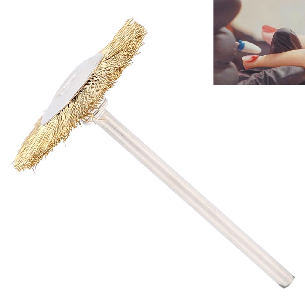 Т-образная щетка для чистки насадок для маникюрного аппарата, латунная проволока, чистящая щетка для шлифовальных головок, инструмент для маникюра